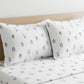 Blue Floral Cotton Bedsheet Set with Matching Pillow Covers