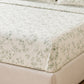 Sage Green Botanical Floral King Size Bedsheet Set with Lace Detail