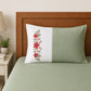 Elegant Floral Embroidered Bedsheet Set with Matching Pillow Covers