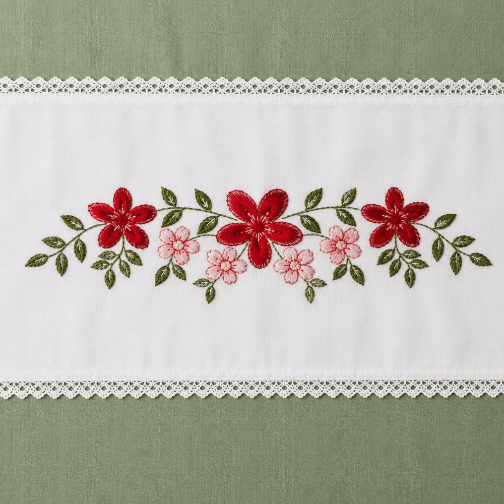 Elegant Floral Embroidered Bedsheet Set with Matching Pillow Covers