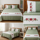 Elegant Floral Embroidered Bedsheet Set with Matching Pillow Covers